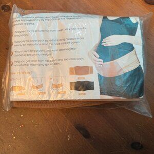 Pregnancy support safety brace band belt adjustable tan size XL New
